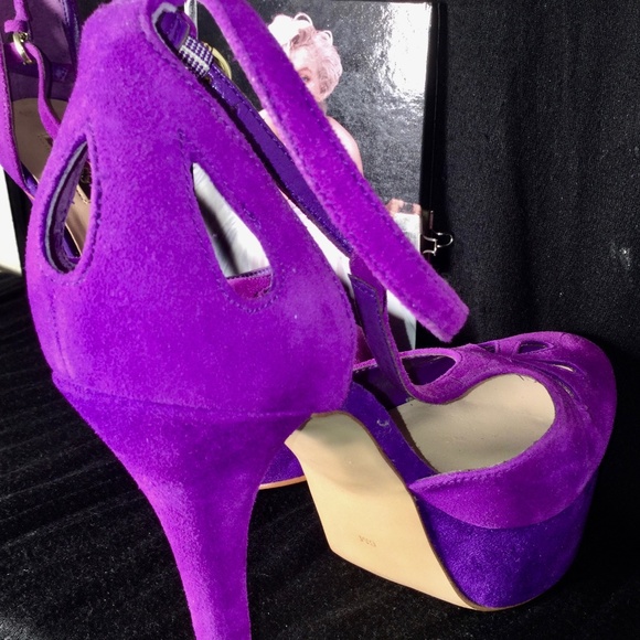 Guess purple suede size 6 stilletos - Picture 3 of 7
